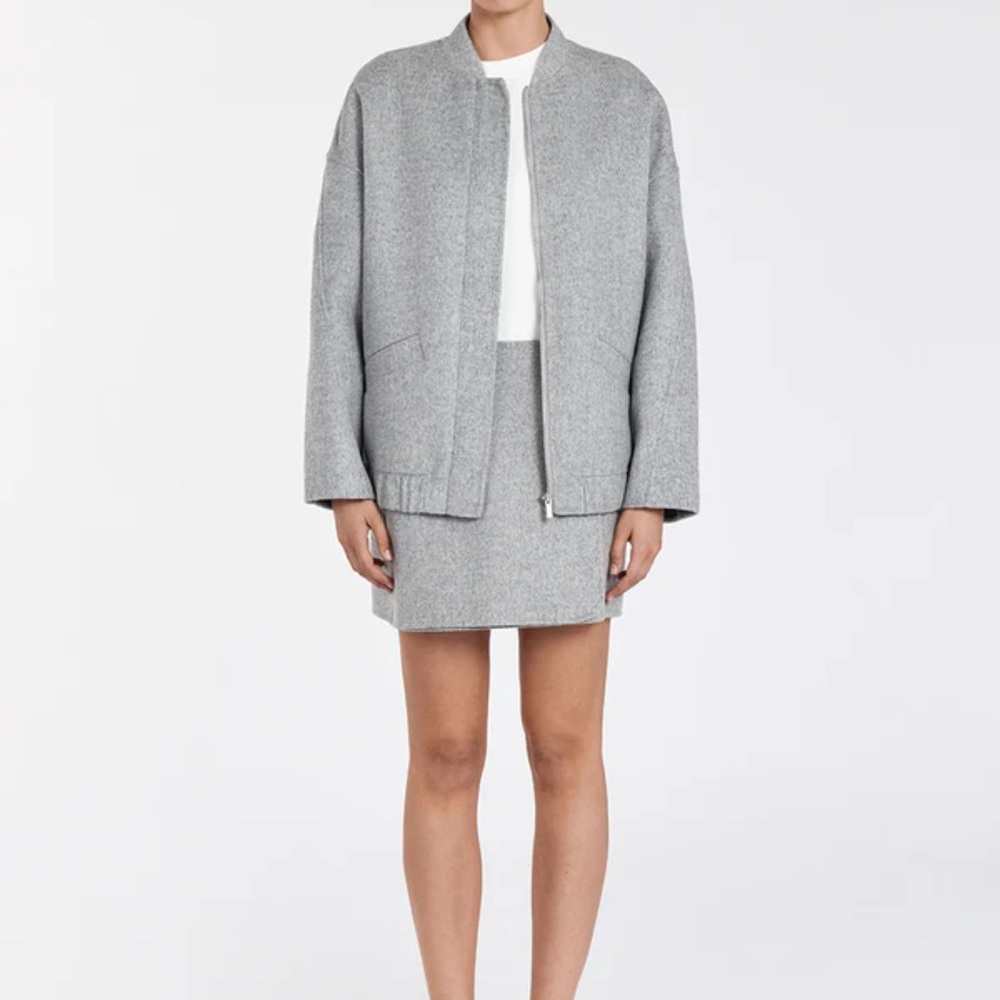Women's DISSH Gray Wool Bomber Jacket